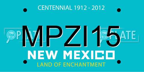 MPZI15 New Mexico License Plate