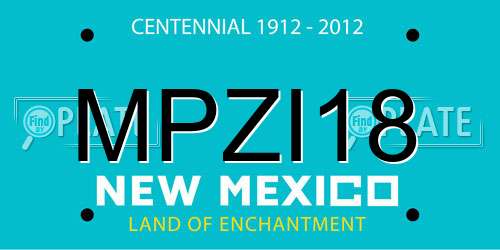 MPZI18 New Mexico License Plate