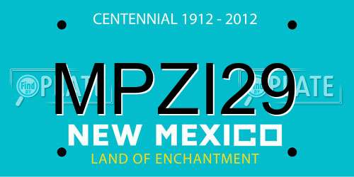 MPZI29 New Mexico License Plate