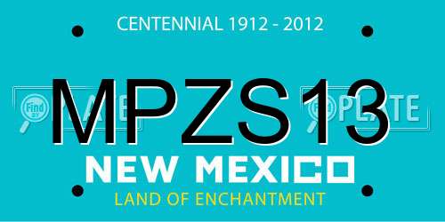MPZS13 New Mexico License Plate