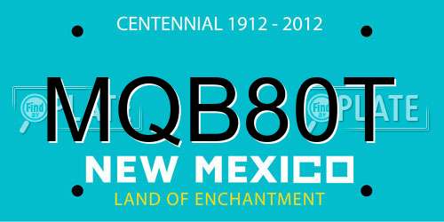 MQB80T New Mexico License Plate