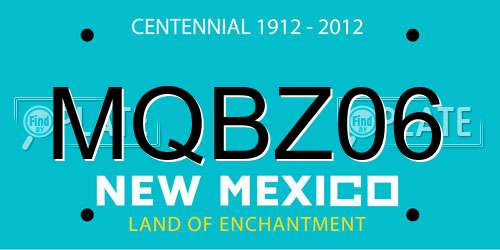 MQBZ06 New Mexico License Plate