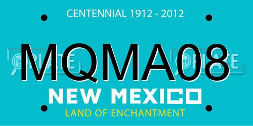 MQMA08 New Mexico License Plate