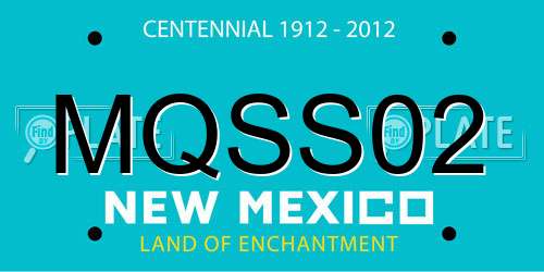 MQSS02 New Mexico License Plate