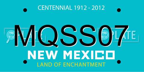MQSS07 New Mexico License Plate