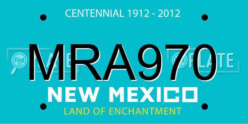 MRA970 New Mexico License Plate