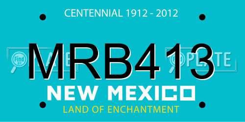 MRB413 New Mexico License Plate