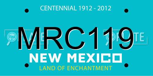 MRC119 New Mexico License Plate