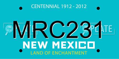 MRC231 New Mexico License Plate