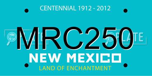 MRC250 New Mexico License Plate