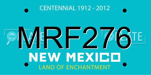 MRF276 New Mexico License Plate