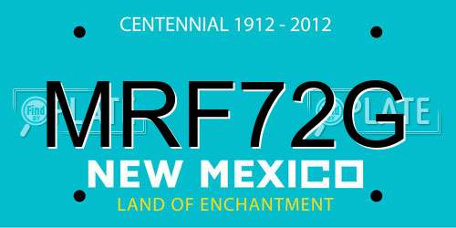 MRF72G New Mexico License Plate