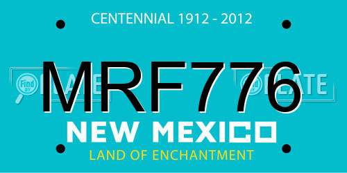 MRF776 New Mexico License Plate