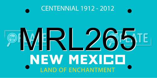 MRL265 New Mexico License Plate