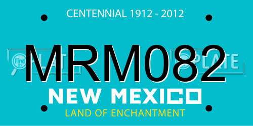 MRM082 New Mexico License Plate