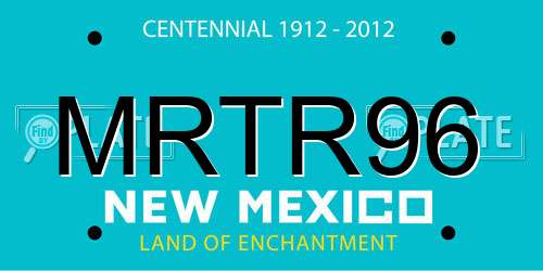 MRTR96 New Mexico License Plate