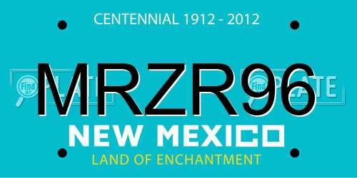 MRZR96 New Mexico License Plate