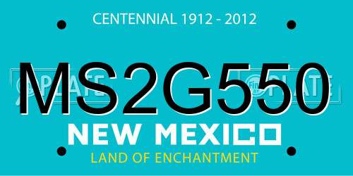 MS2G550 New Mexico License Plate