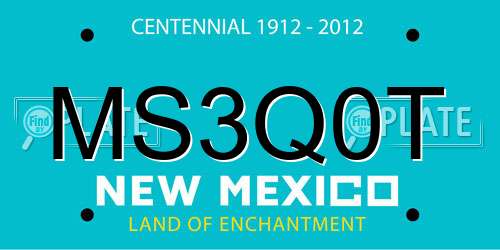 MS3Q0T New Mexico License Plate