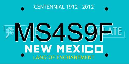 MS4S9F New Mexico License Plate