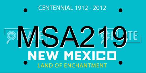 MSA219 New Mexico License Plate