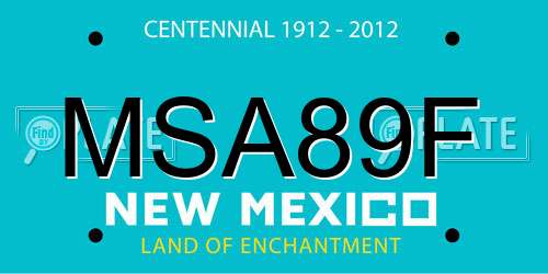 MSA89F New Mexico License Plate