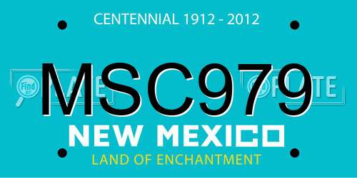 MSC979 New Mexico License Plate