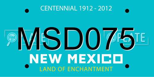MSD075 New Mexico License Plate