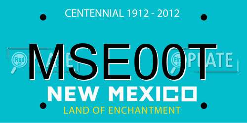 MSE00T New Mexico License Plate