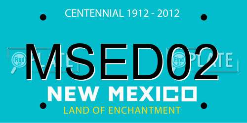 MSED02 New Mexico License Plate