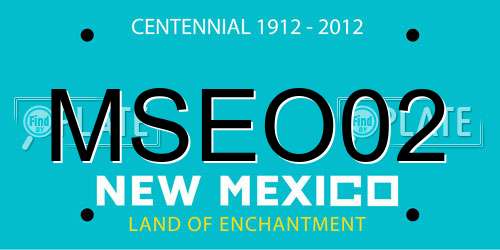 MSEO02 New Mexico License Plate