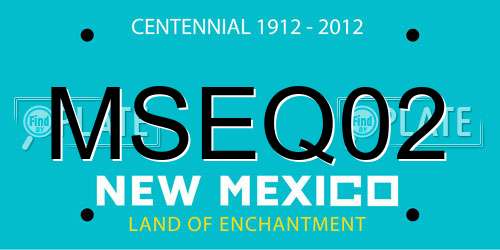 MSEQ02 New Mexico License Plate