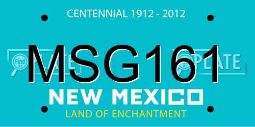 MSG161 New Mexico License Plate