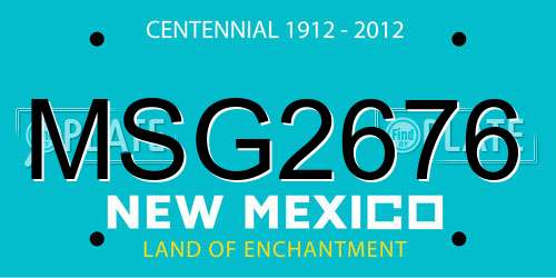 MSG2676 New Mexico License Plate