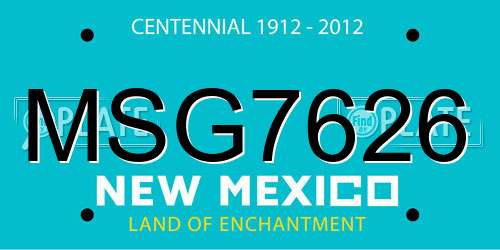 MSG7626 New Mexico License Plate