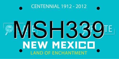 MSH339 New Mexico License Plate