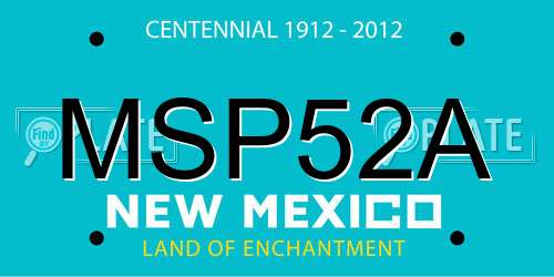 MSP52A New Mexico License Plate