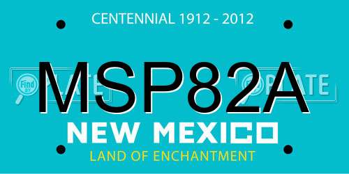 MSP82A New Mexico License Plate