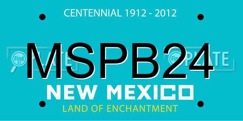 MSPB24 New Mexico License Plate