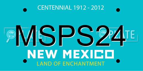 MSPS24 New Mexico License Plate