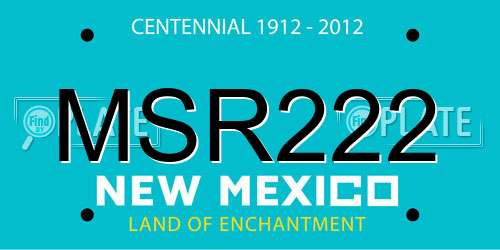 MSR222 New Mexico License Plate
