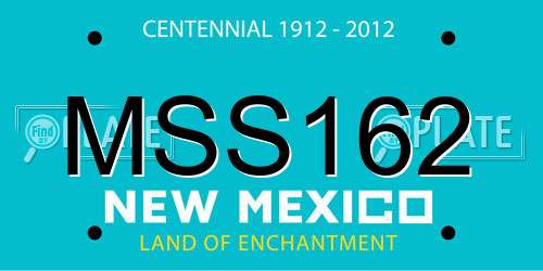 MSS162 New Mexico License Plate
