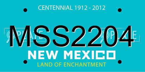 MSS2204 New Mexico License Plate
