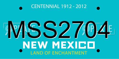 MSS2704 New Mexico License Plate