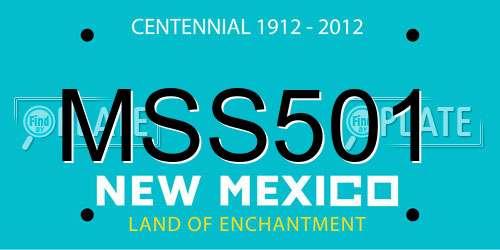 MSS501 New Mexico License Plate