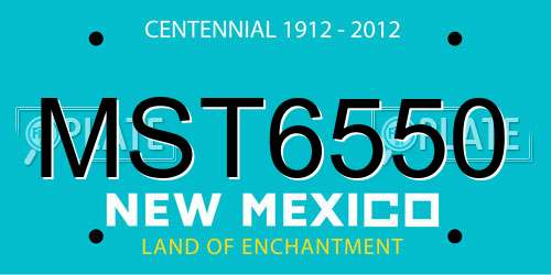 MST6550 New Mexico License Plate