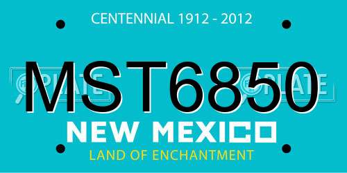 MST6850 New Mexico License Plate