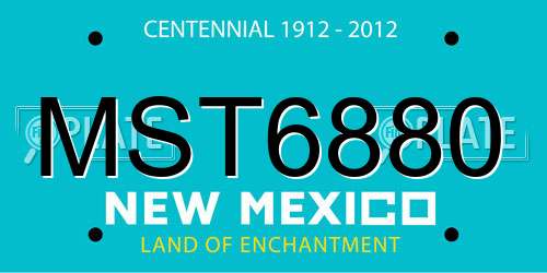 MST6880 New Mexico License Plate