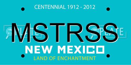 MSTRSS New Mexico License Plate