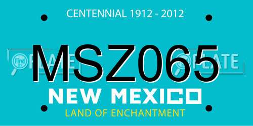 MSZ065 New Mexico License Plate